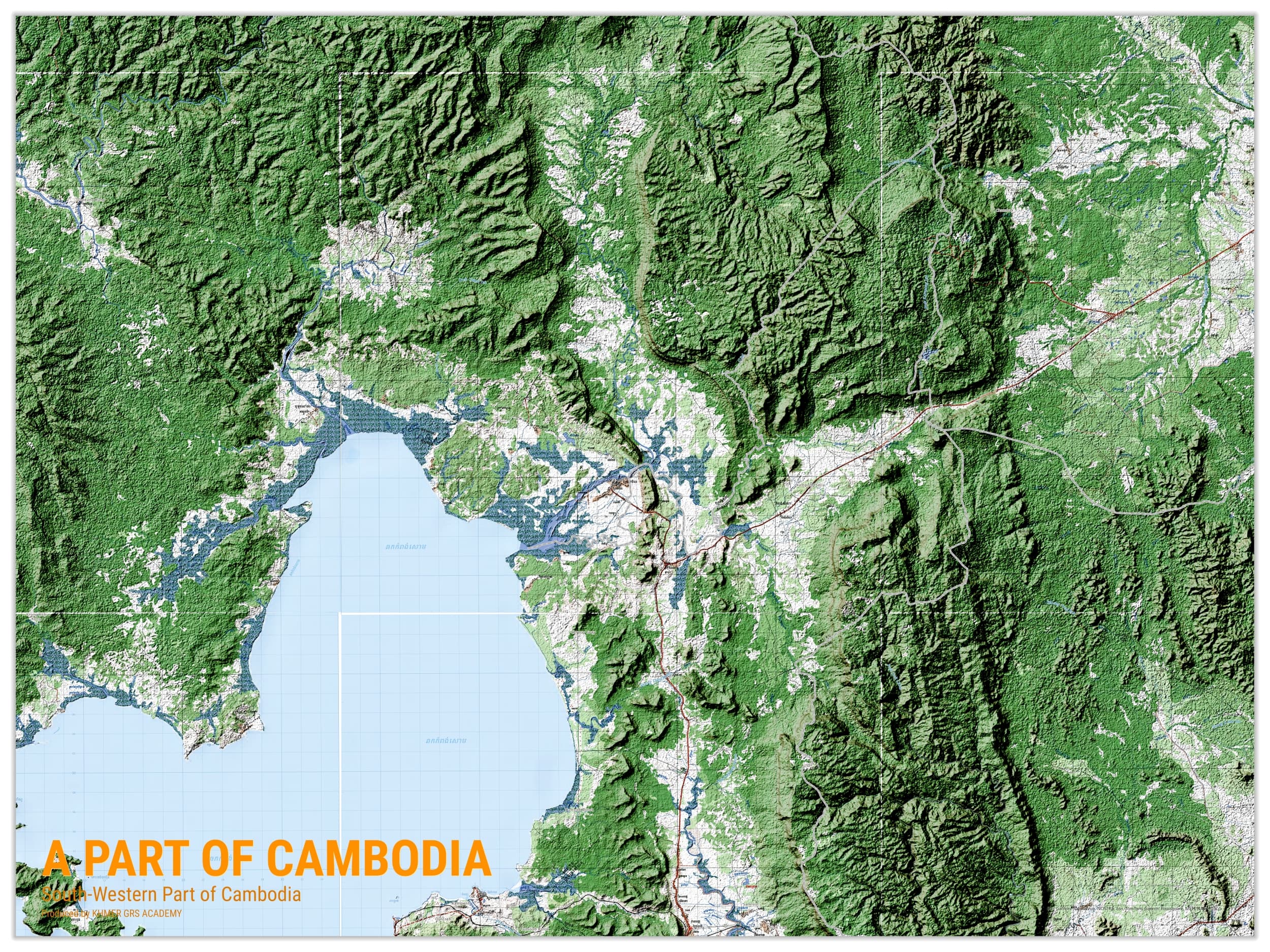 Cambodia Topographic Map 1:100,000